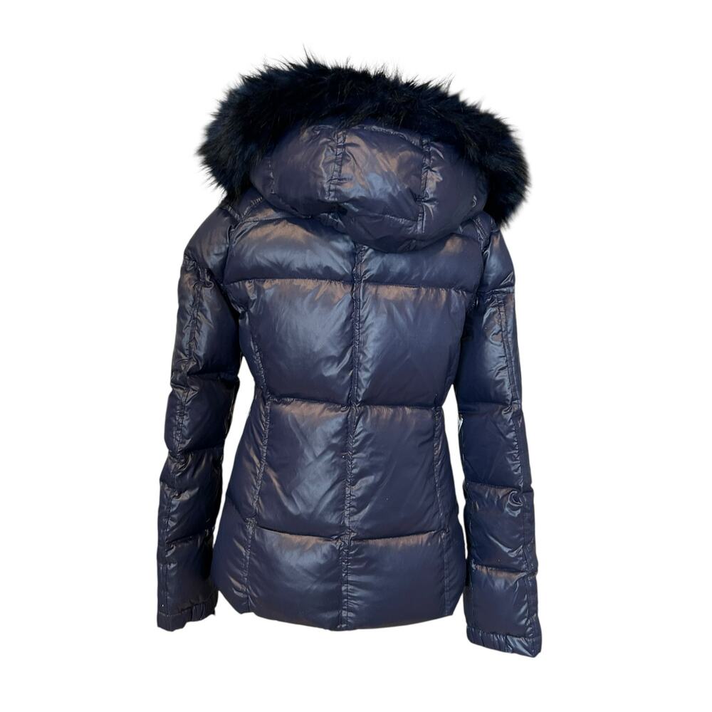 S13 New York Down Puffer Coat Faux Fur Hood Sz S - Picture 2 of 16